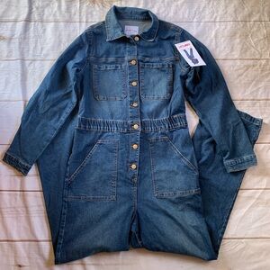 Celebrity Pink Denim Jumpsuit Size Large